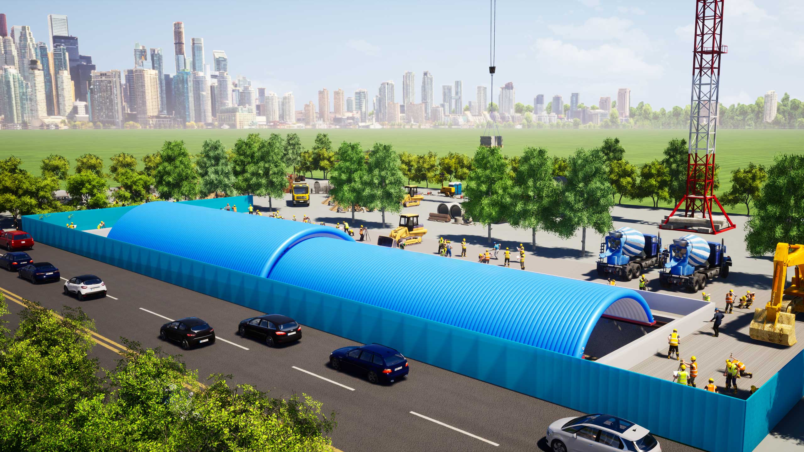 基坑氣膜應(yīng)用場景